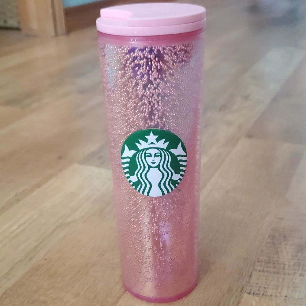 Starbucks 2020 Holiday 16oz Pink Bubble‎ Tumbler
